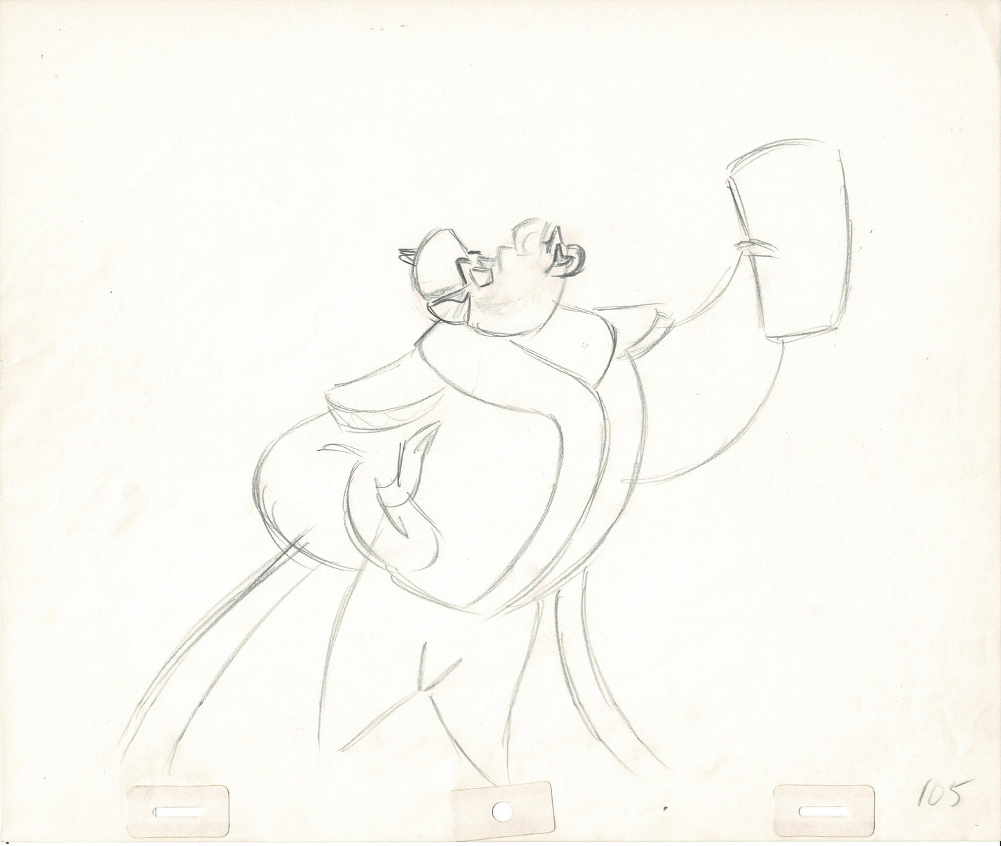 The Great Mouse Detective Ratigan Walt Disney Production Animation Drawing 1986 105