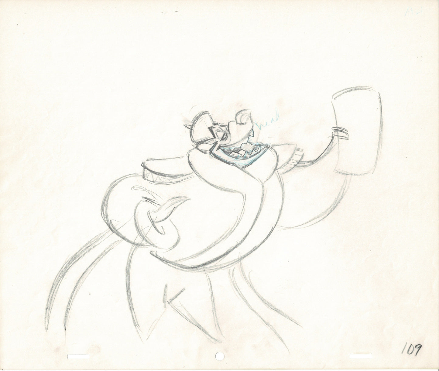 The Great Mouse Detective Ratigan Walt Disney Production Animation Drawing 1986 109
