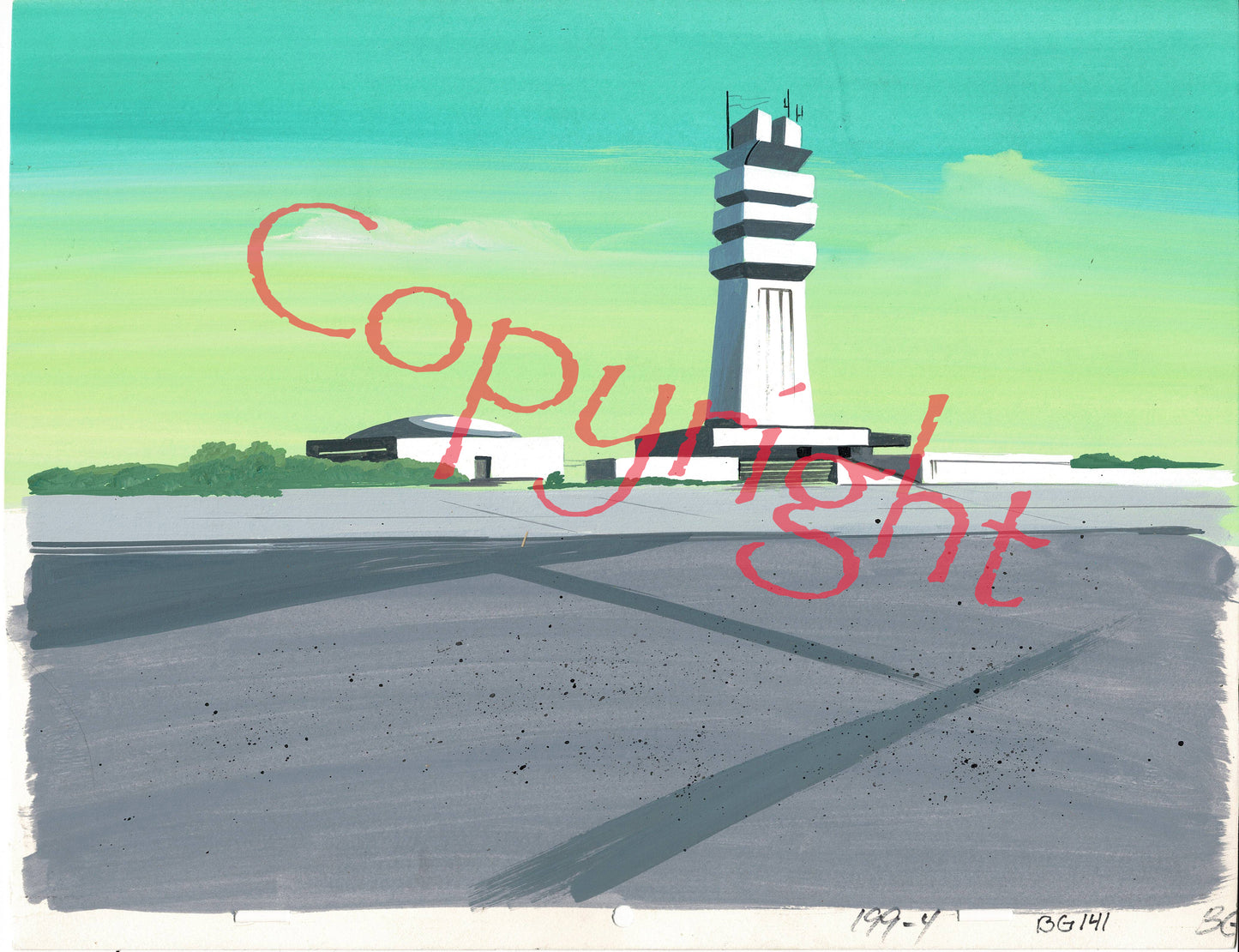 Superfriends Production Animation Background Hanna Barbera 1980 B-10