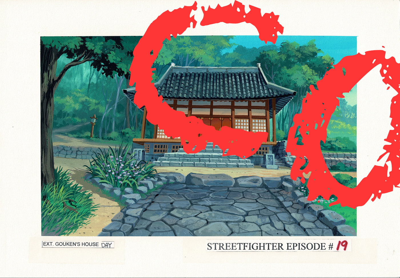 Street Fighter Hand Painted Background KEY Used to Make Cartoon Episode 1995-1997 Capcom A-10