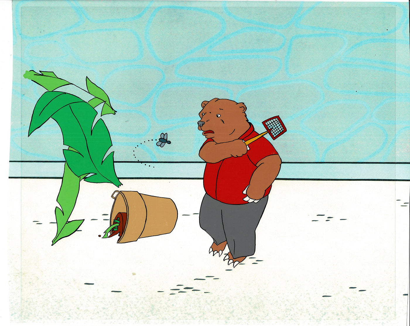 Bear and the Fly Cel and Drawing Production Animation Book by Paula Winter Cartoon by Daniel Ivanick 1985 C-10