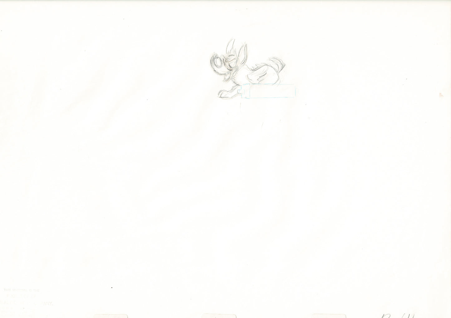 Oliver & Company 1988 DODGER Walt Disney Original Production Animation Drawing A111