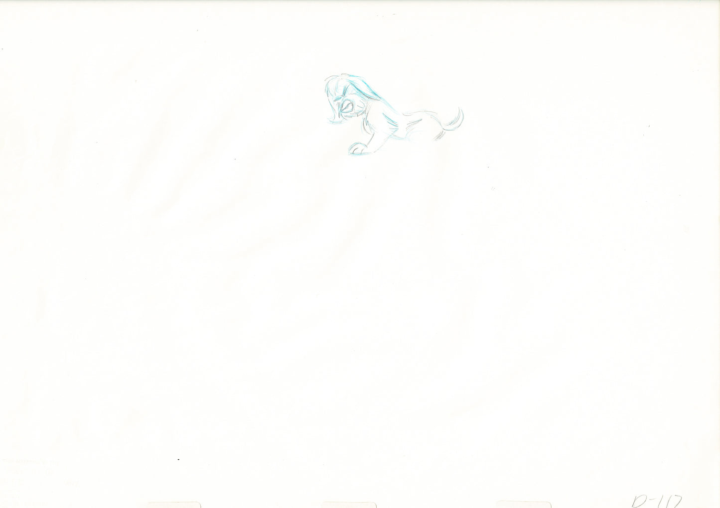 Oliver & Company 1988 DODGER Walt Disney Original Production Animation Drawing A117