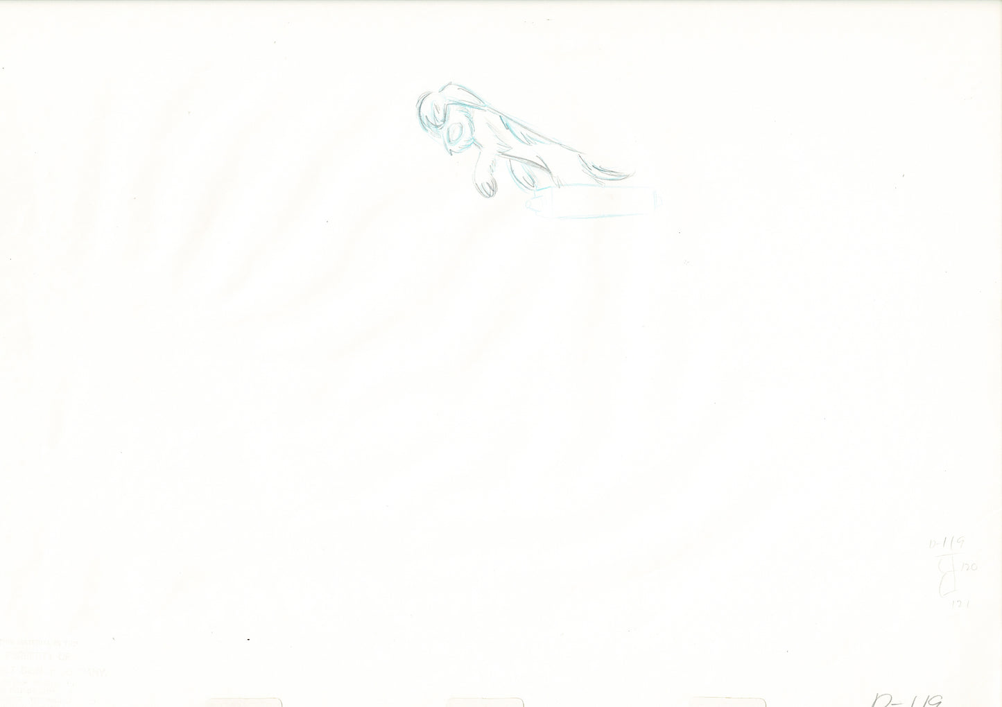 Oliver & Company 1988 DODGER Walt Disney Original Production Animation Drawing A119