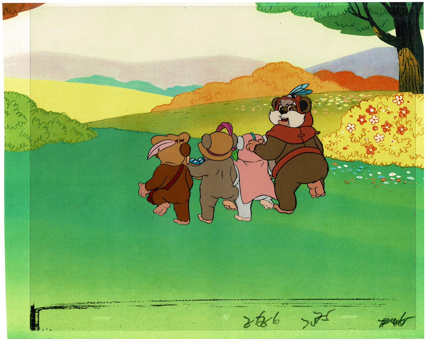 Star Wars: Ewoks Original Production Animation Cel (s) from Lucasfilm F-11