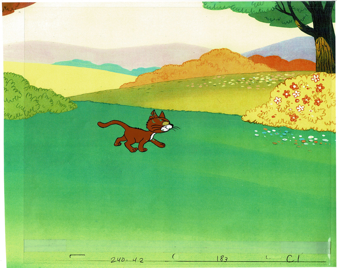 Smurfs Original Production Animation Cel Hanna Barbera 1980s Z-11