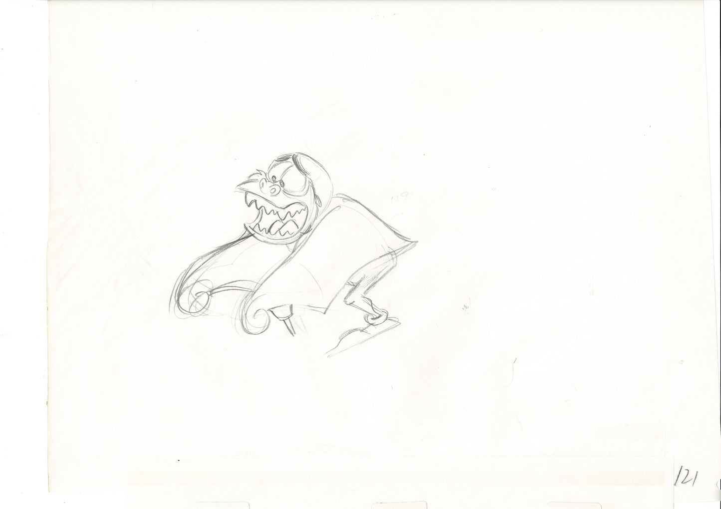 The Great Mouse Detective Fidget the Bat Walt Disney Production Animation Drawing 1986 A121