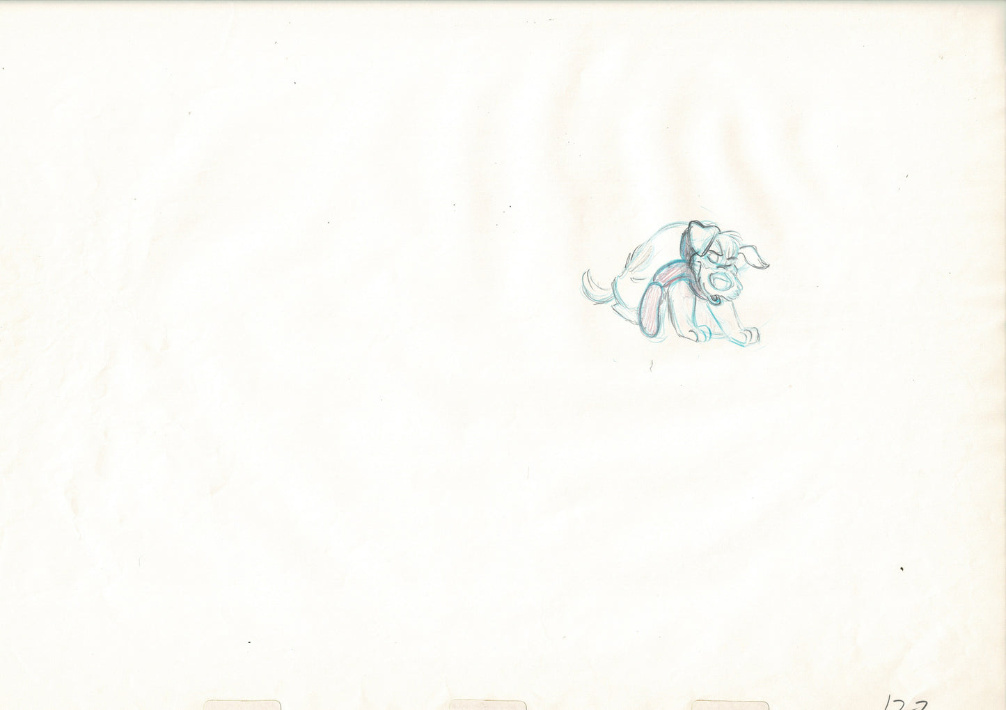 Oliver & Company 1988 DODGER Walt Disney Original Production Animation Drawing B127