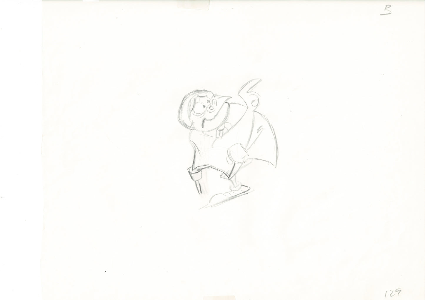 The Great Mouse Detective Fidget the Bat Walt Disney Production Animation Drawing 1986 A129