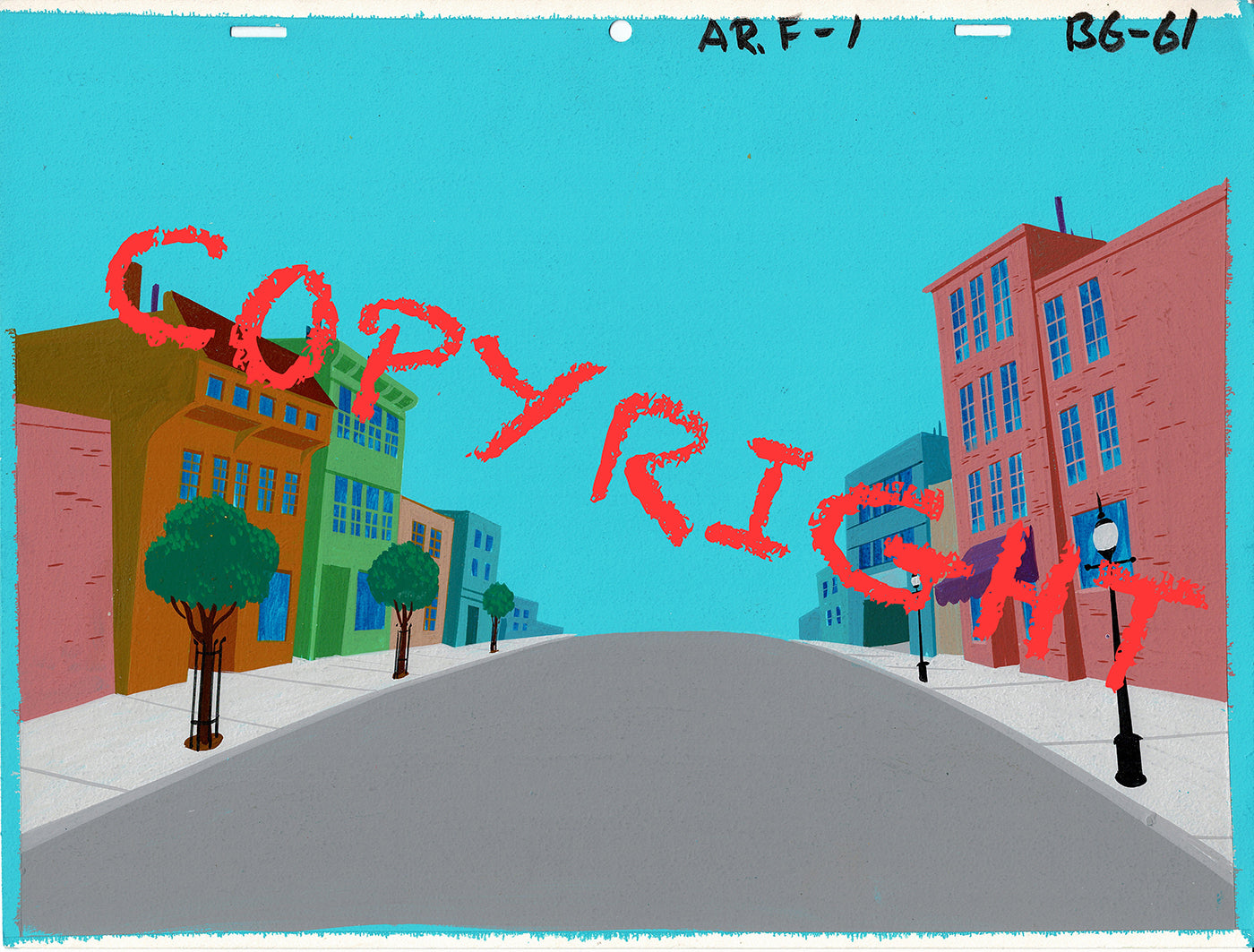 Archie Riverdale Hand-Painted Original Cartoon Background Filmation 1968-1978 A-12