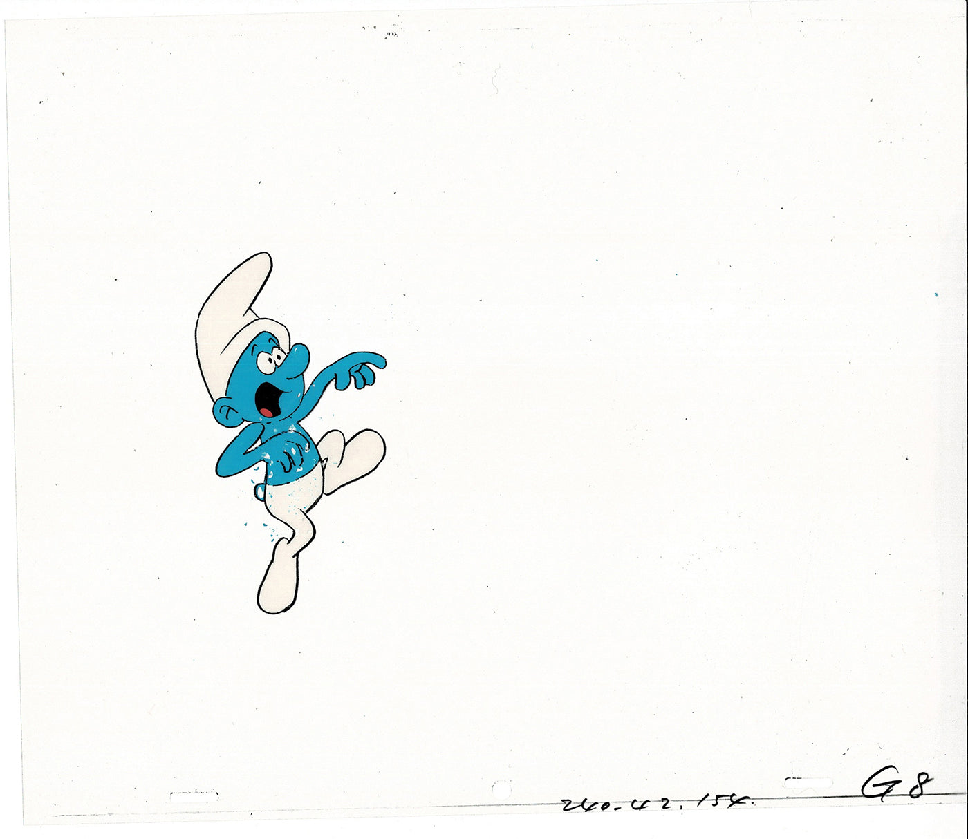 Smurfs Smurf PILOT Grouchy Production Animation Cel Hanna Barbera 1981 See Below P12