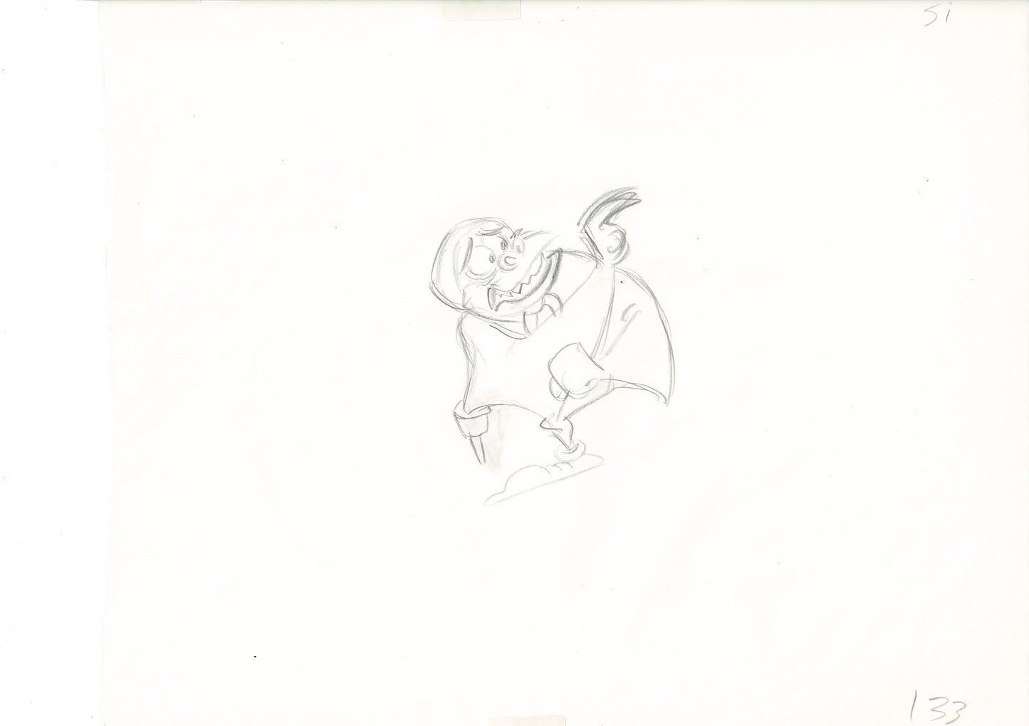 The Great Mouse Detective Fidget the Bat Walt Disney Production Animation Drawing 1986 A133