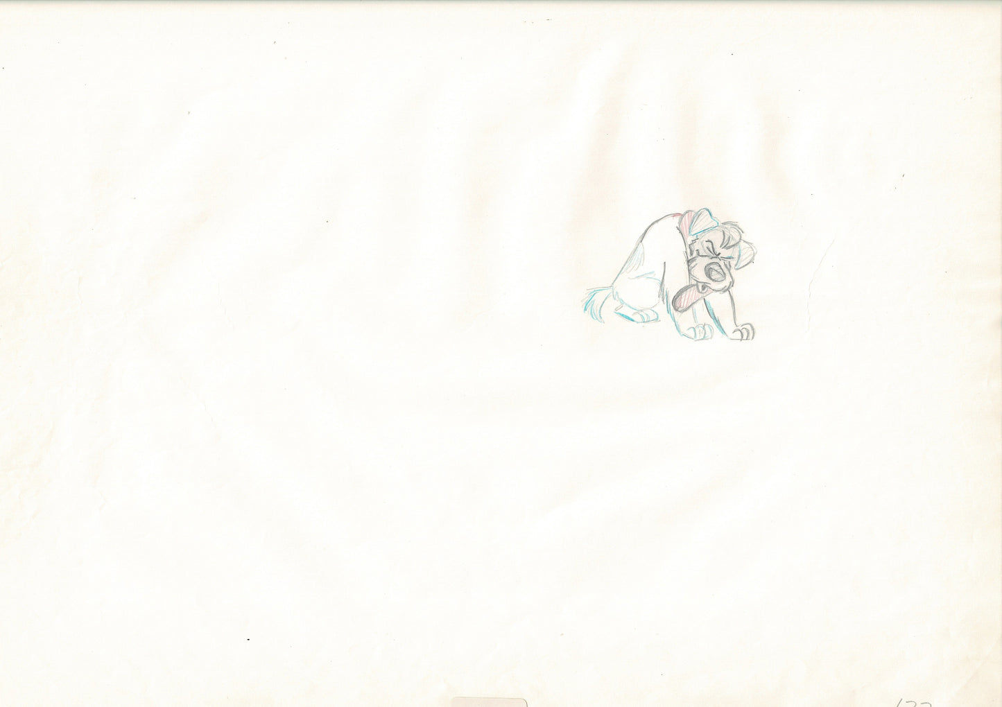 Oliver & Company 1988 DODGER Walt Disney Original Production Animation Drawing B137