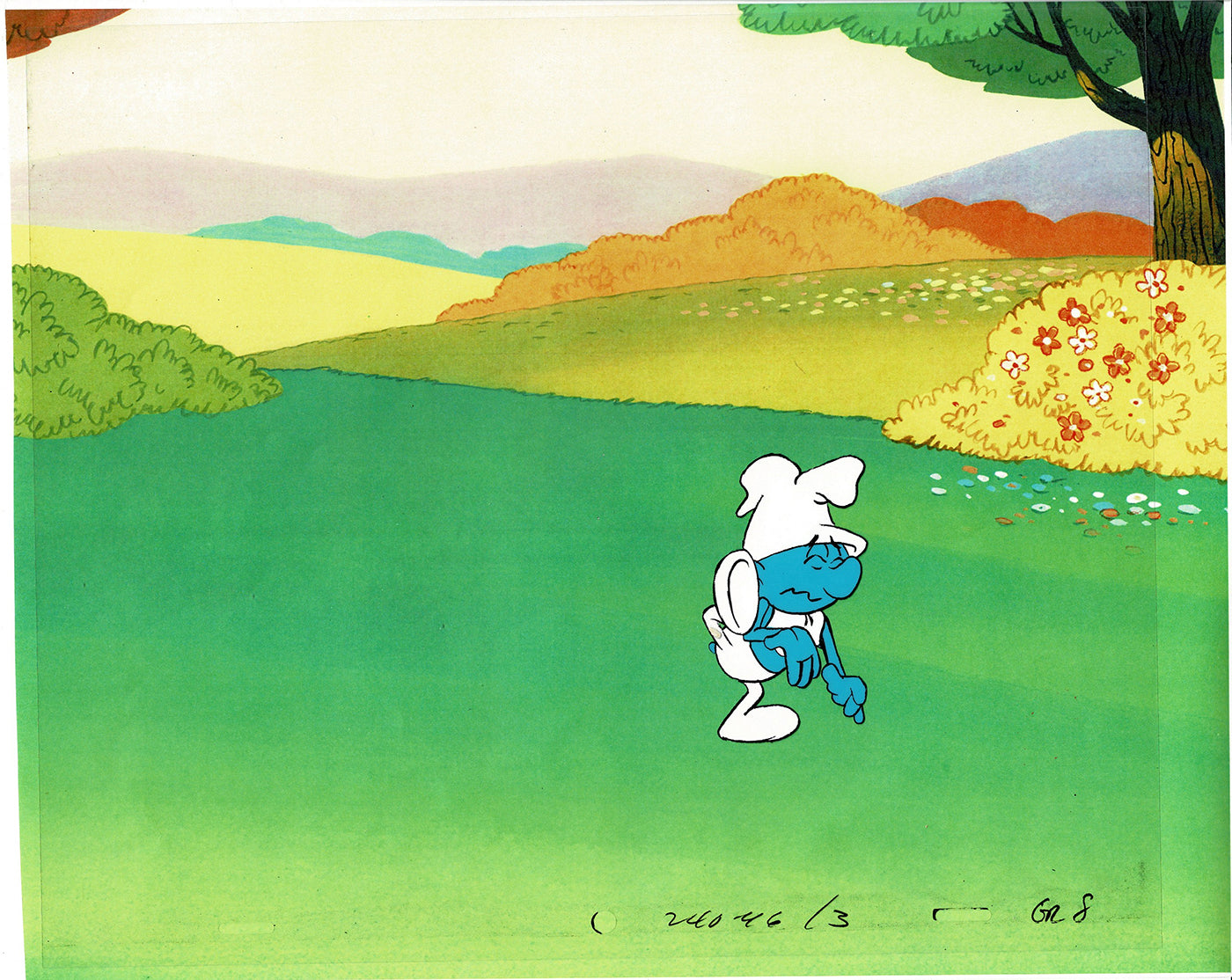 Smurfs Original Production Animation Cel Hanna Barbera 1980s Z-13