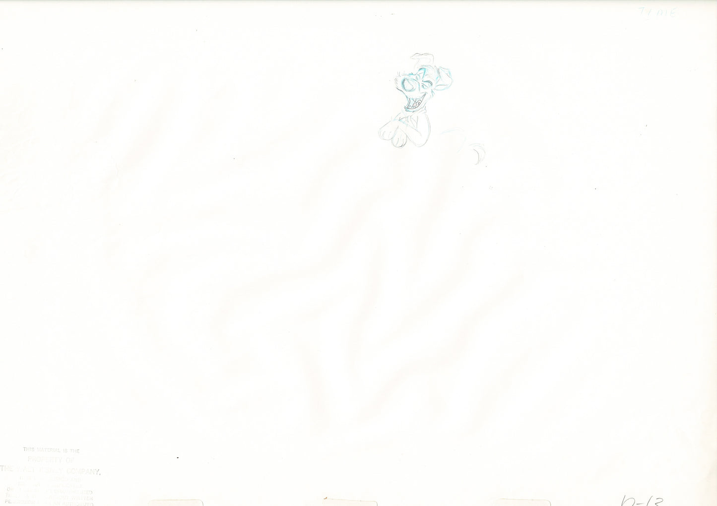 Oliver & Company 1988 DODGER Walt Disney Original Production Animation Drawing A13