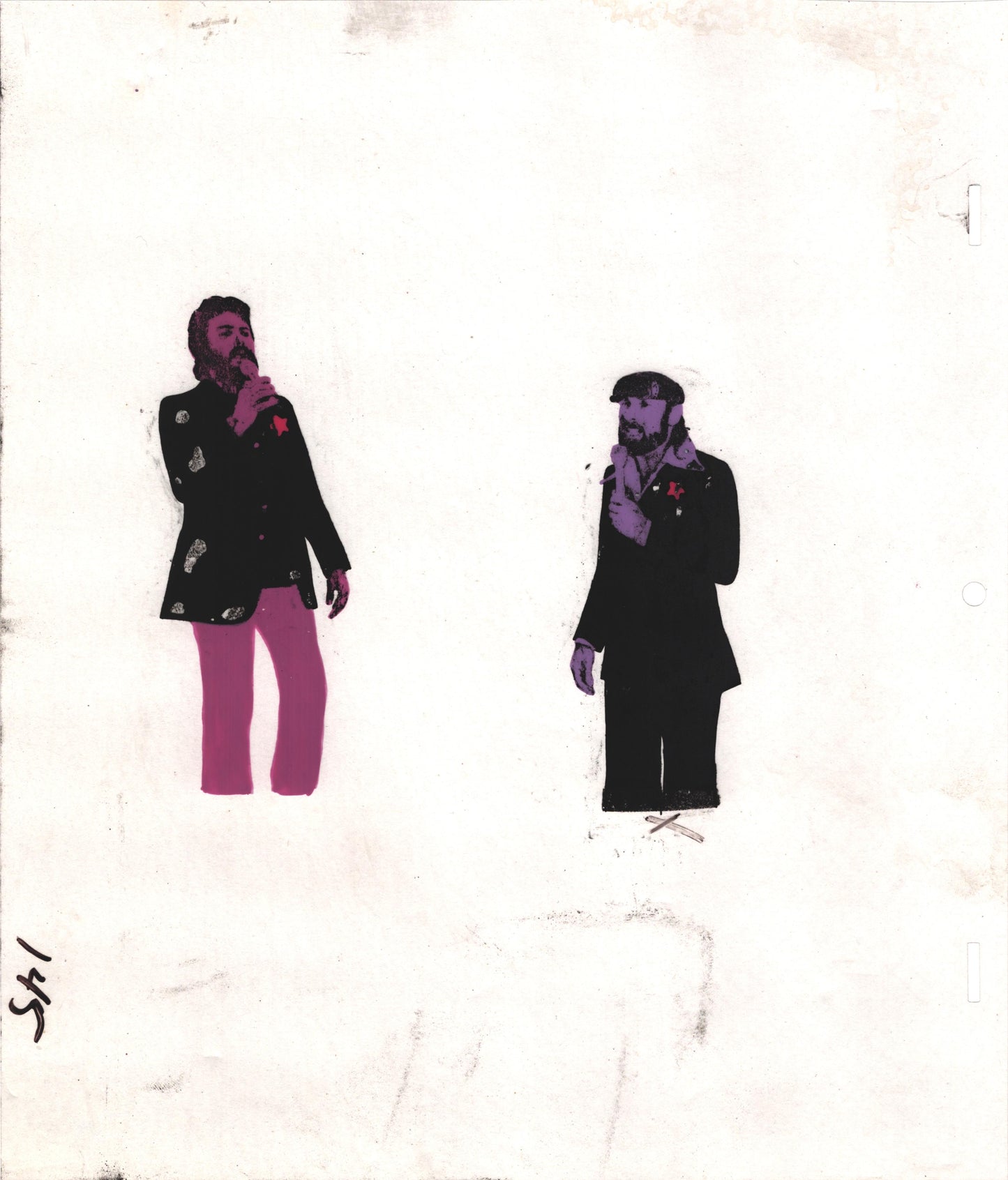 2 Lot Seals n Crofts Animation Production Cels likely Hanna Barbera 1970s/80s