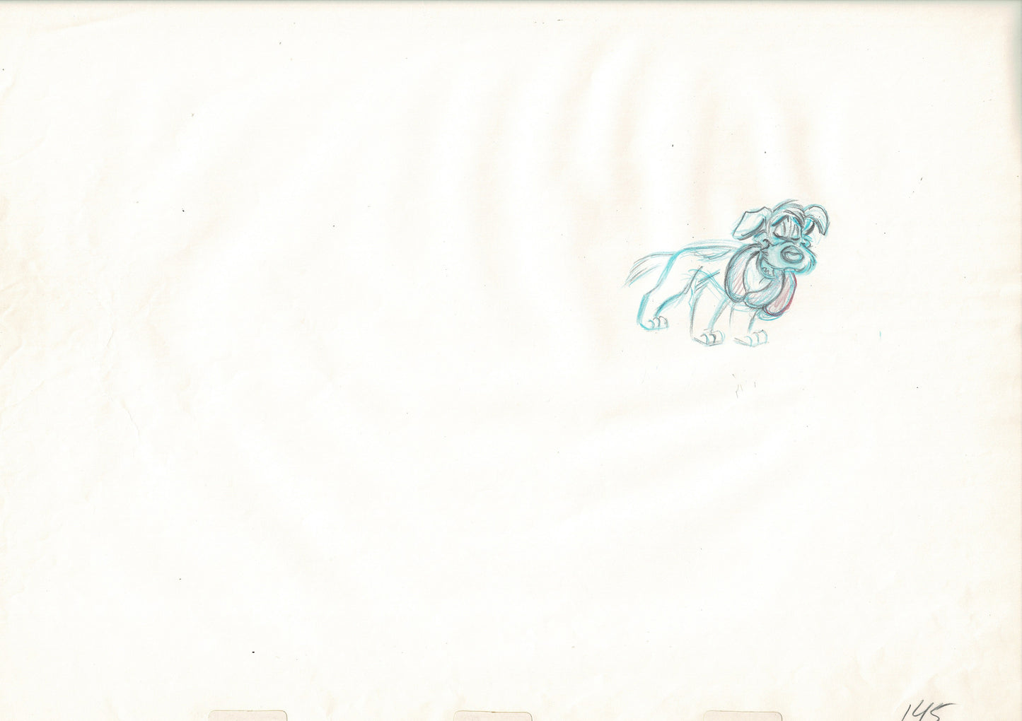 Oliver & Company 1988 DODGER Walt Disney Original Production Animation Drawing B145