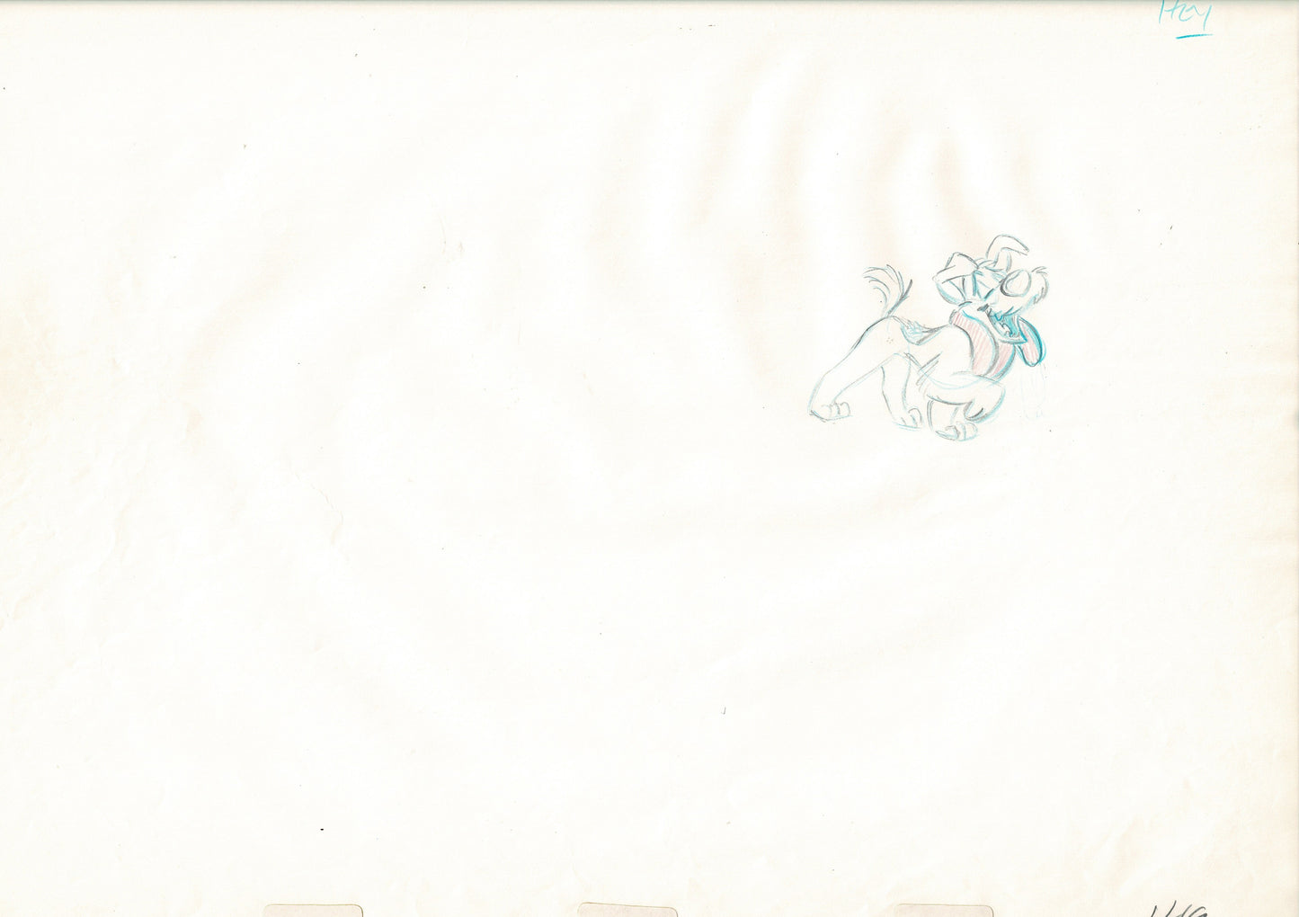 Oliver & Company 1988 DODGER Walt Disney Original Production Animation Drawing B149