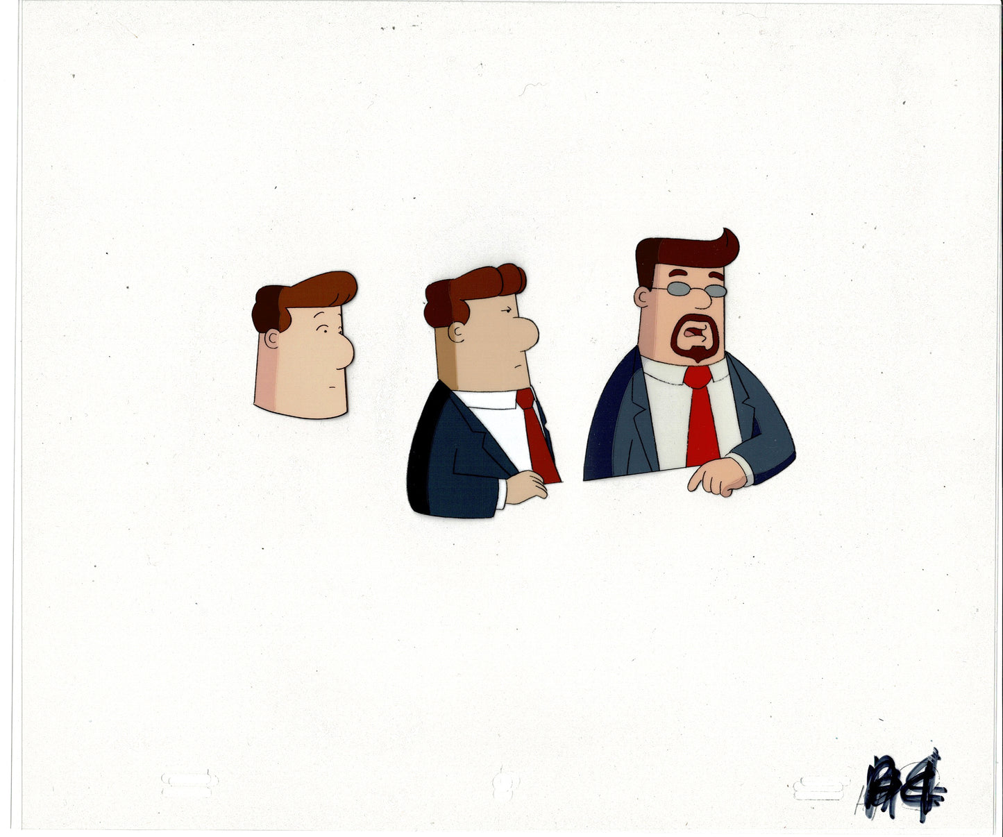 Dilbert Original Production Animation Cel and Drawing Scott Adams 1999-2000 A414