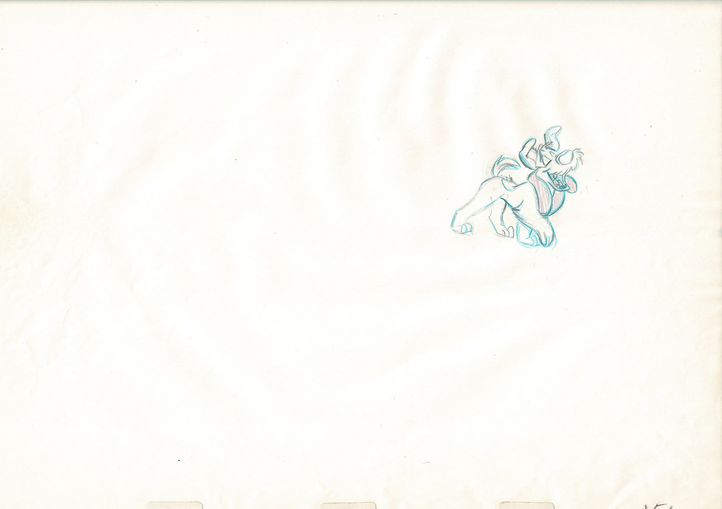 Oliver & Company 1988 DODGER Walt Disney Original Production Animation Drawing B151