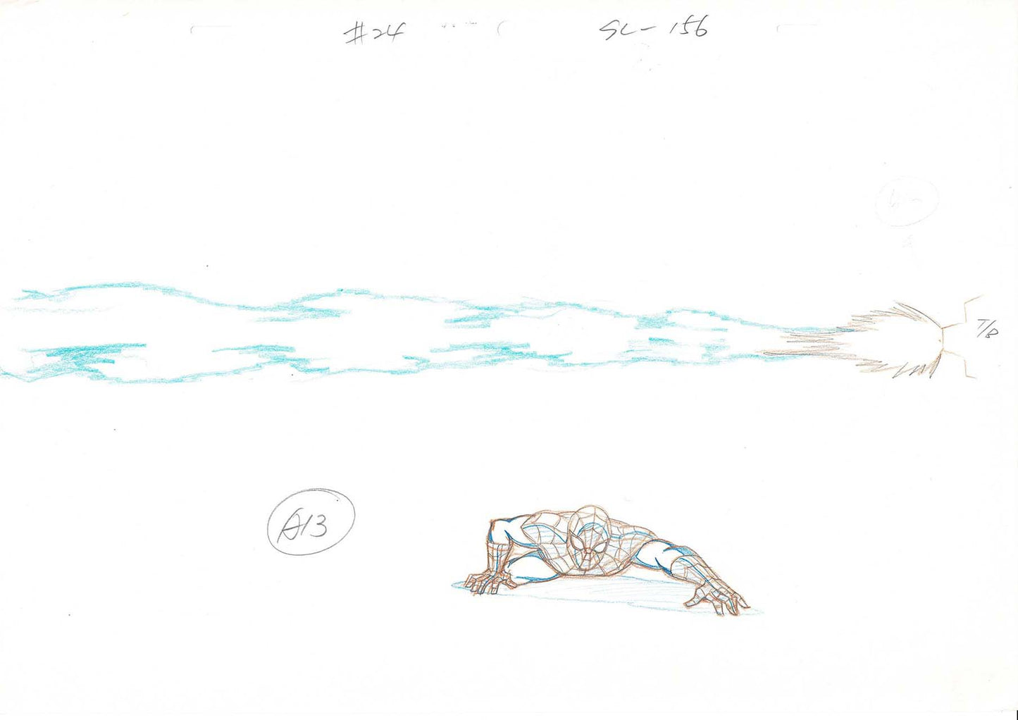 Ultimate Spider-Man Production Animation Cel Drawing Marvel 2012-2013 156