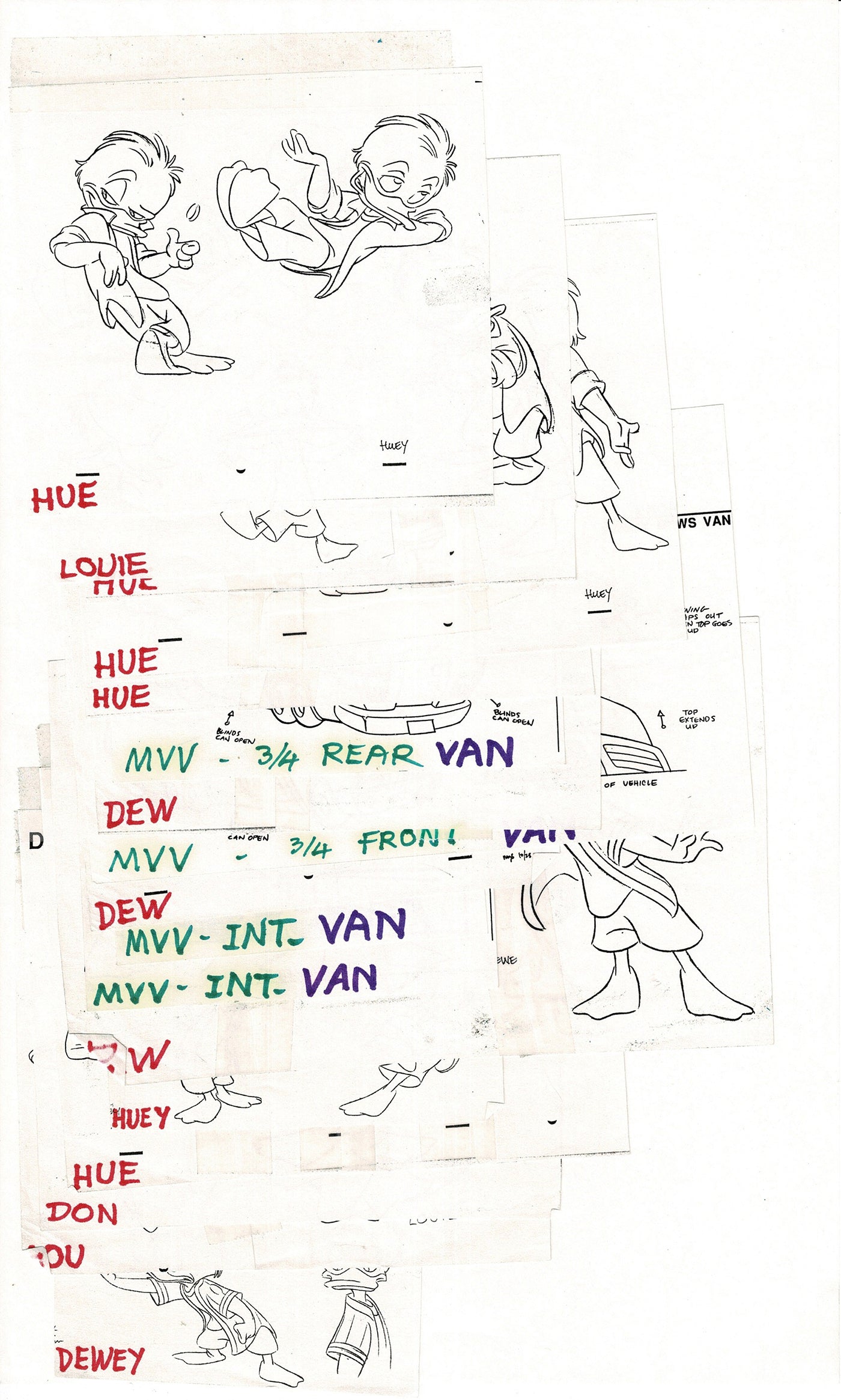 Ducktales Disney TV Production Model Copy Flipper from Animator Wendell Washer's Estate 1989 15