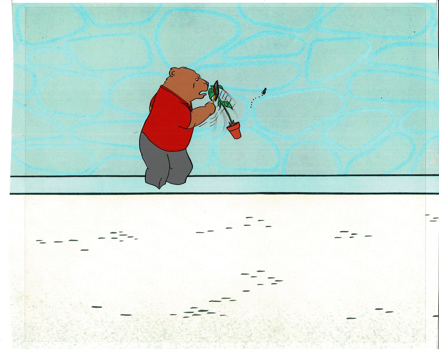 Bear and the Fly Cel and Drawing Production Animation Book by Paula Winter Cartoon by Daniel Ivanick 1985 C-15