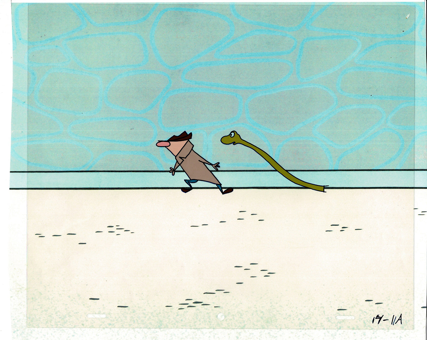 Sesame Street Cel and Drawing Detective Snake Production Cartoon The Coil Case Ivanick 1989 A-16