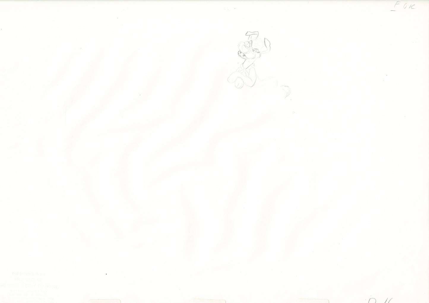 Oliver & Company 1988 DODGER Walt Disney Original Production Animation Drawing A16