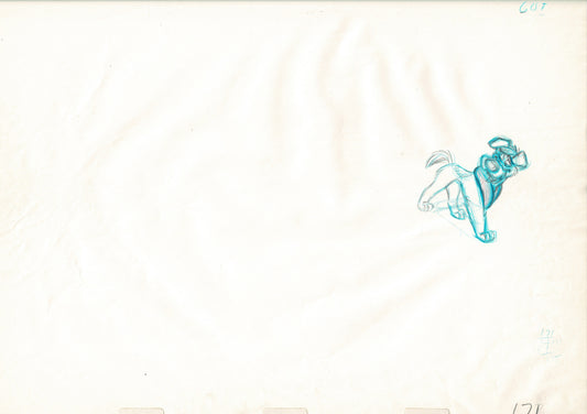 Oliver & Company 1988 DODGER Walt Disney Original Production Animation Drawing B171