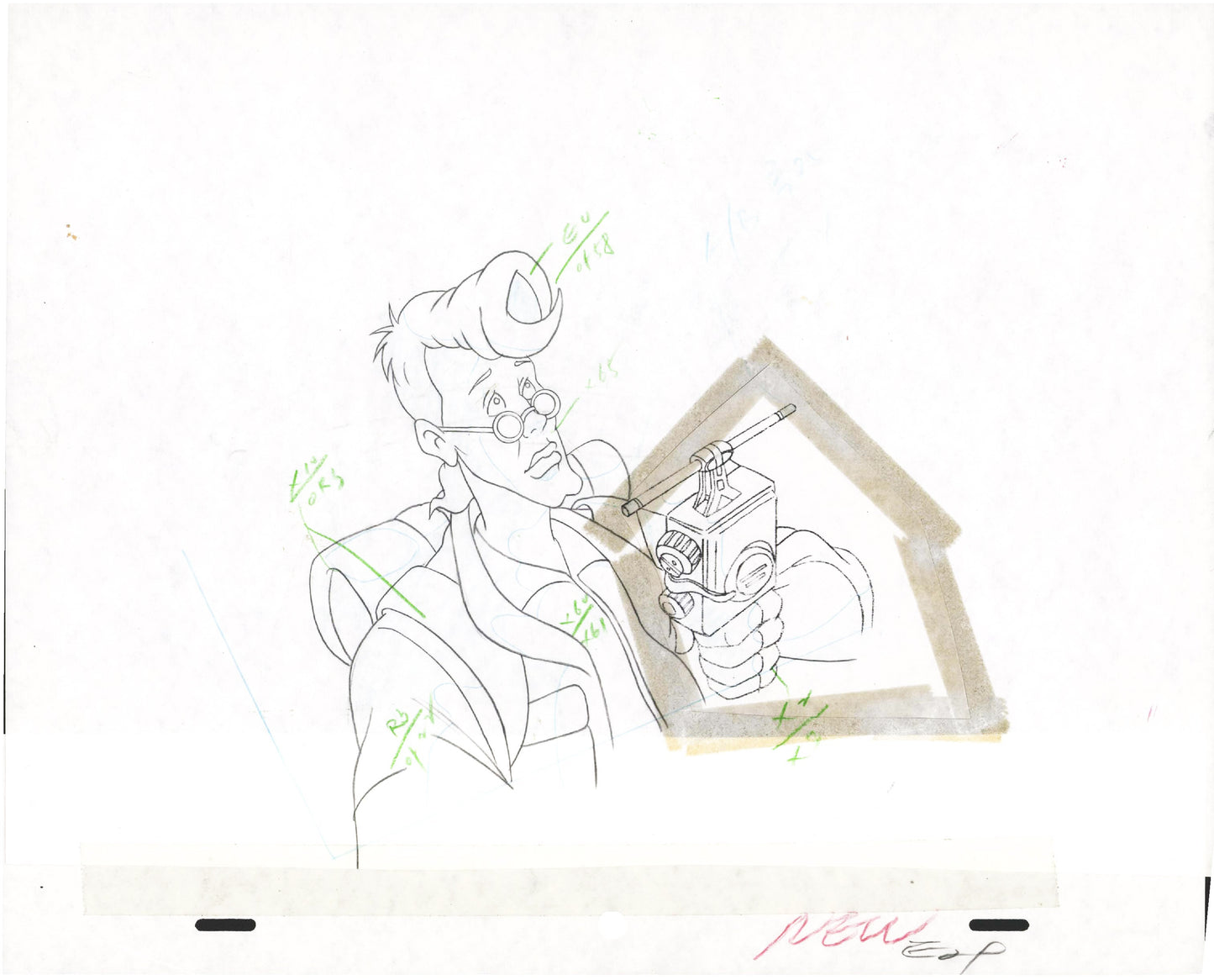 The Real Ghostbusters DIC Production Animation Cel Drawing 1986-1991 D-017