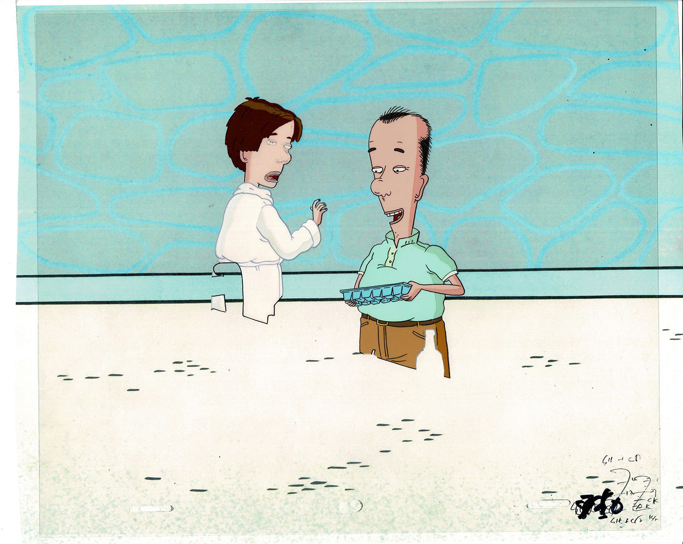 David Spade Production Cel and Drawing from Sammy Production TV Cartoon SNL Alum 2000 C-17