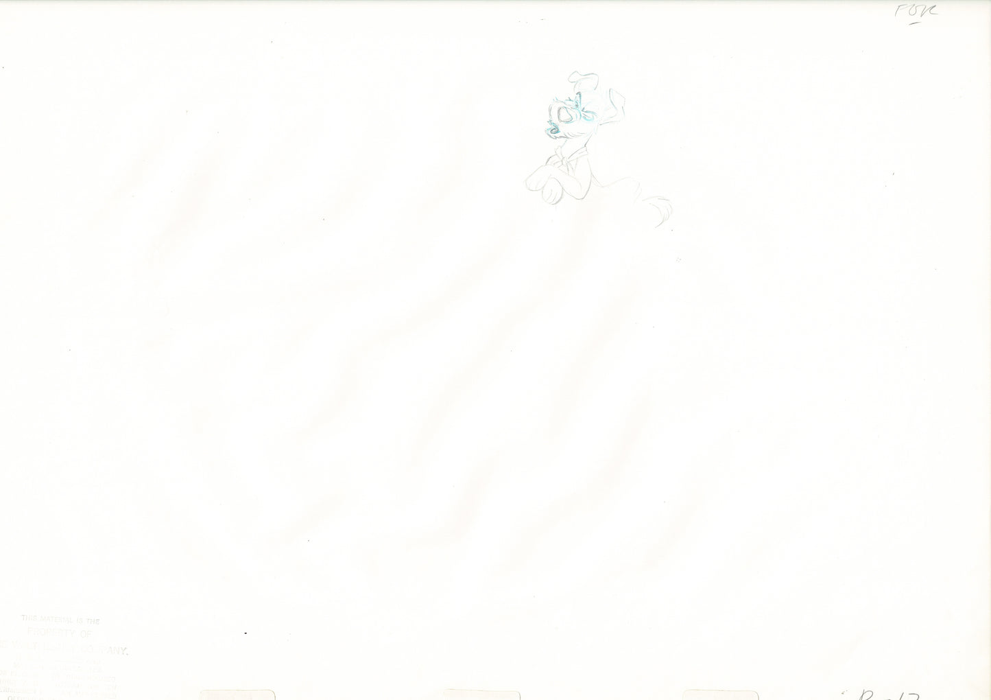 Oliver & Company 1988 DODGER Walt Disney Original Production Animation Drawing A17