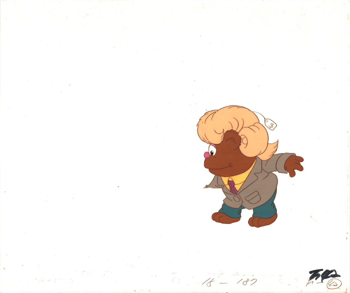 Baby Fozzie Disney Muppet Babies Animation Production Cel Jim Henson 181