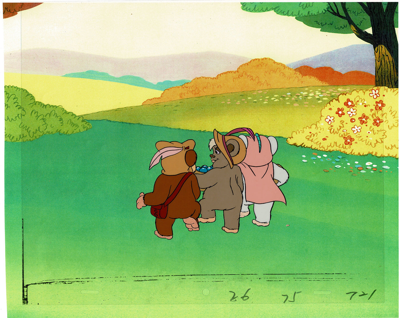 Star Wars: Ewoks Original Production Animation Cel (s) from Lucasfilm F-18