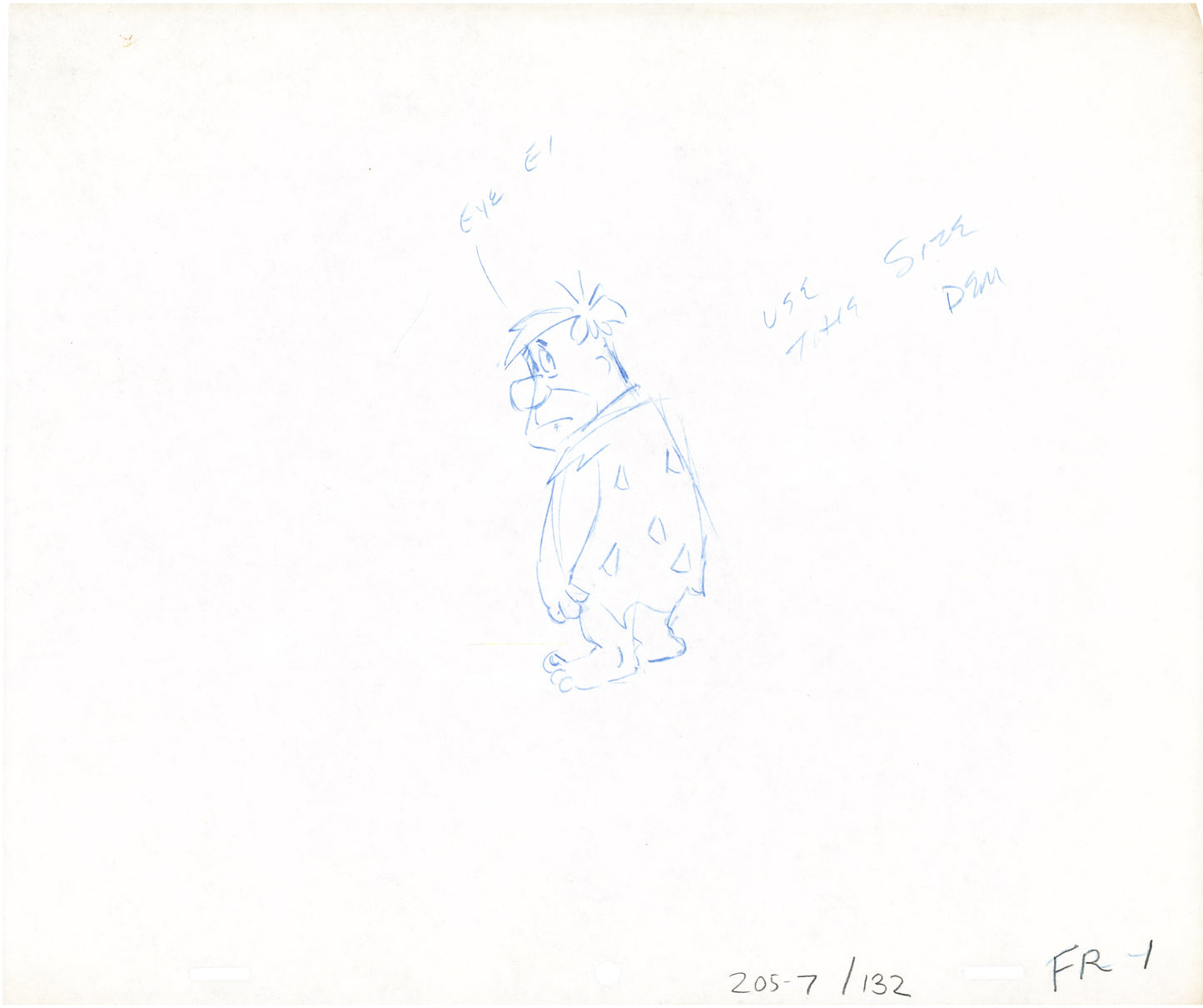 The Flintstones The Frankenstones Animation Art Cel Drawing from Hanna-Barbera 1980-1 B-18