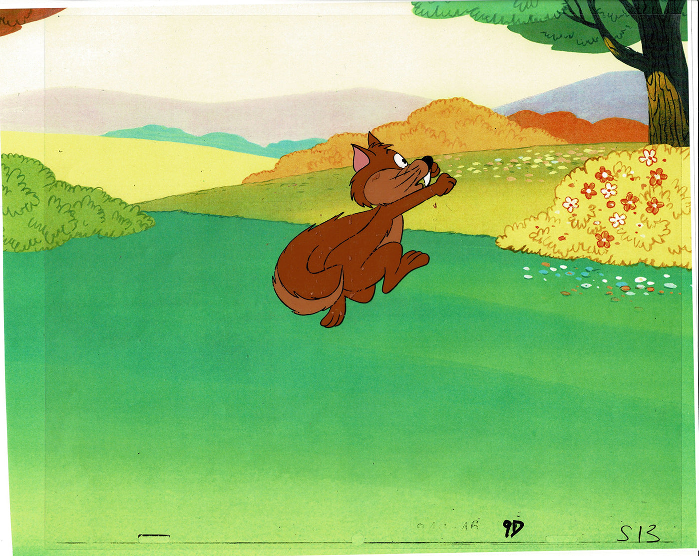 Smurfs Original Production Animation Cel Hanna Barbera 1980s Z-18