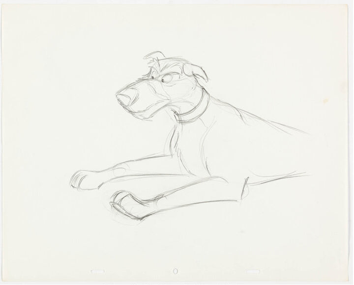 Fox and the Hound CHIEF Walt Disney Production Animation Cel Drawing 1981 1