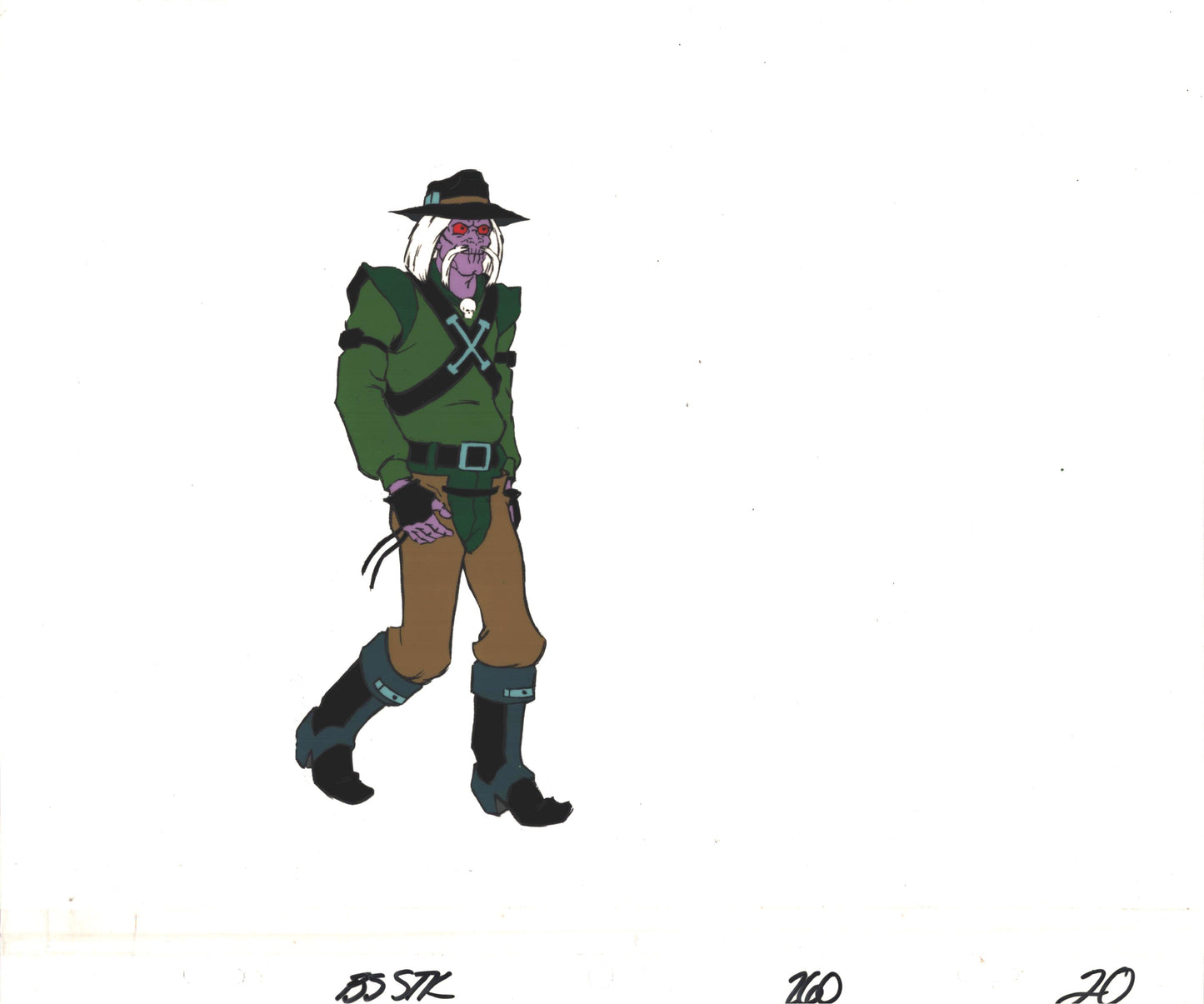 Bravestarr Animation Cartoon Production Cel Used Onscreen from Filmation 1987-8 E-20