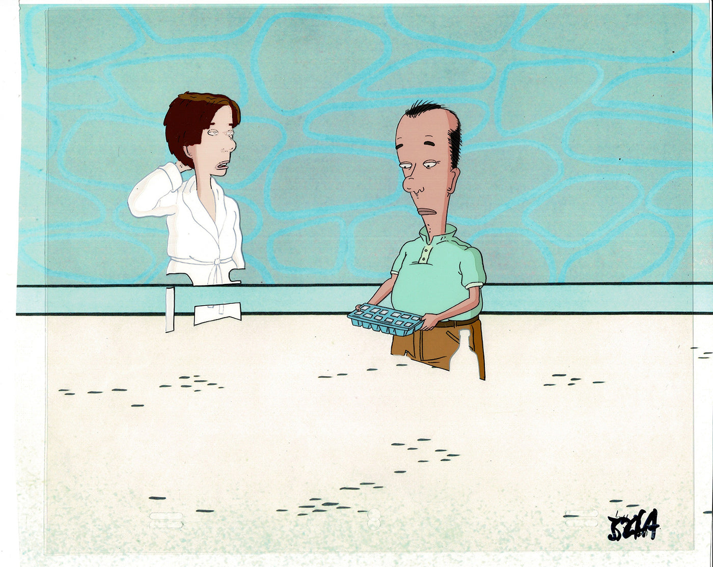 David Spade Production Cel and Drawing from Sammy Production TV Cartoon SNL Alum 2000 C-20