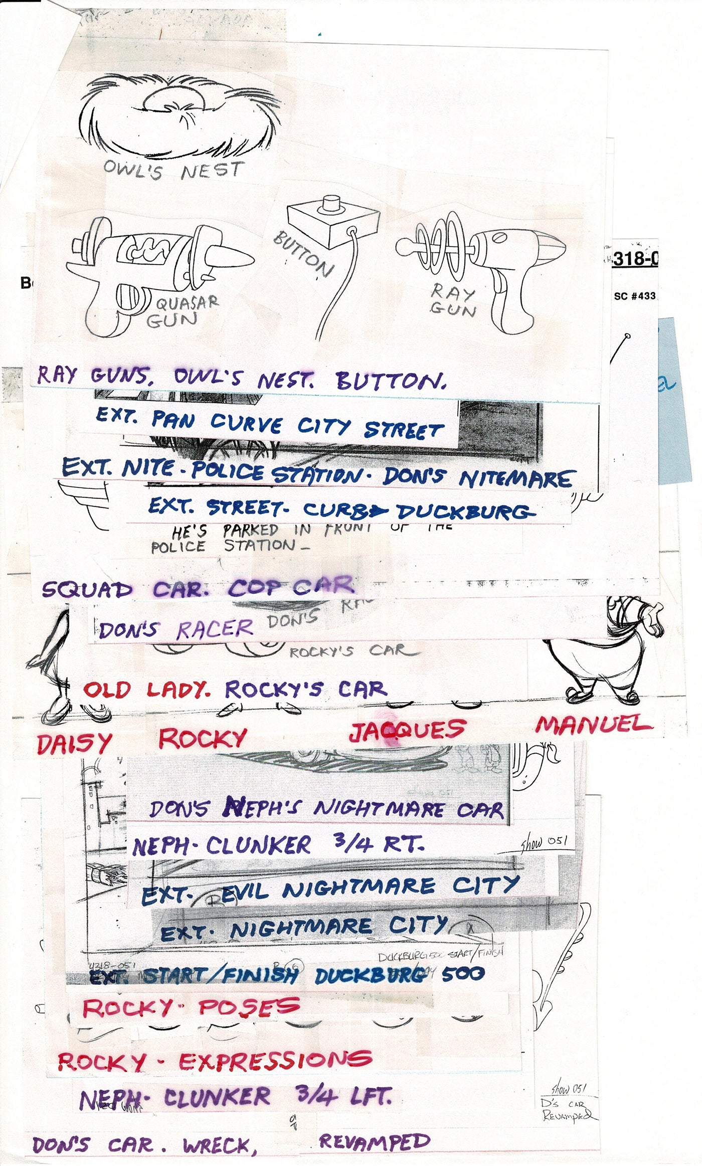 Ducktales Disney TV Production Model Copy Flipper from Animator Wendell Washer's Estate 1989 21