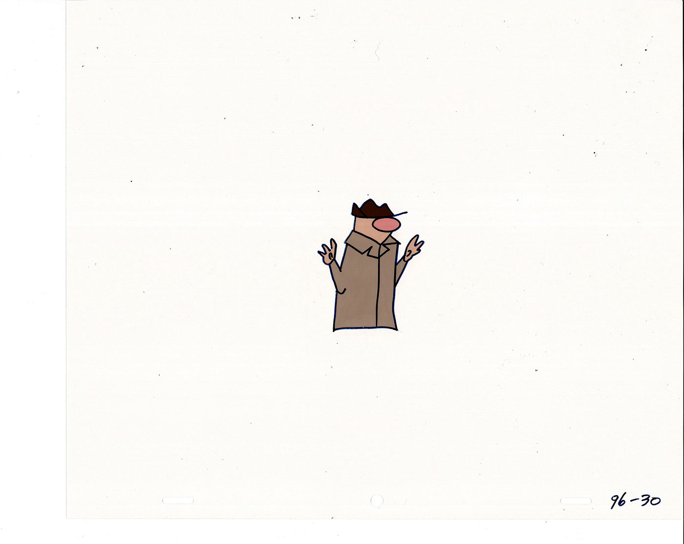 Sesame Street Cel and Drawing Detective The Heavyweight Production Cartoon Ivanick 1989 B-22