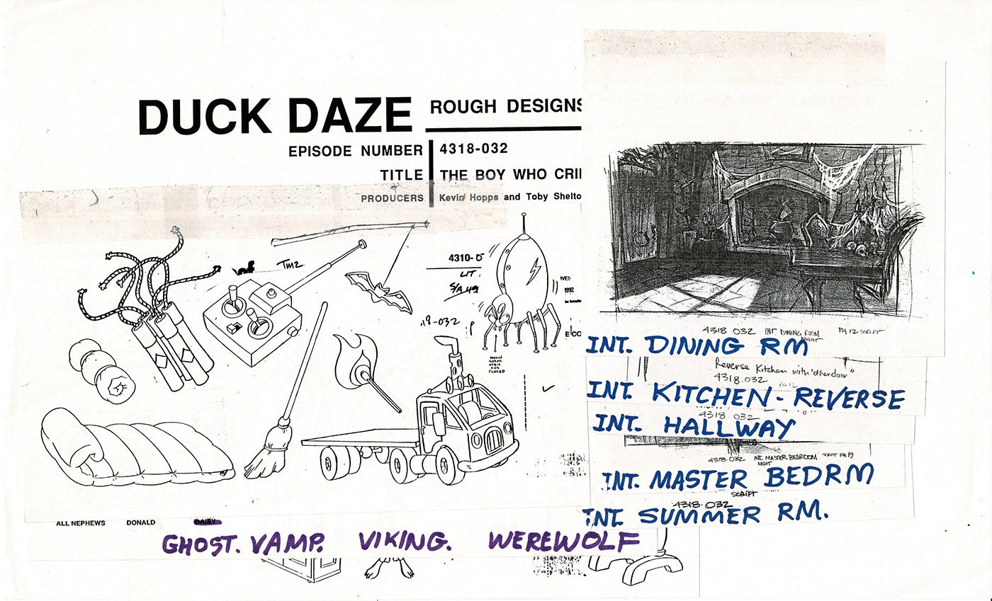 Ducktales Disney TV Production Model Copy Flipper from Animator Wendell Washer's Estate 1989 23