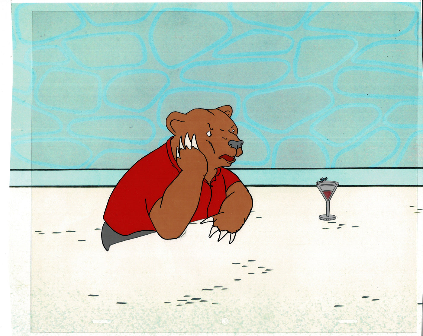 Bear and the Fly Cel and Drawing Production Animation Book by Paula Winter Cartoon by Daniel Ivanick 1985 B-25
