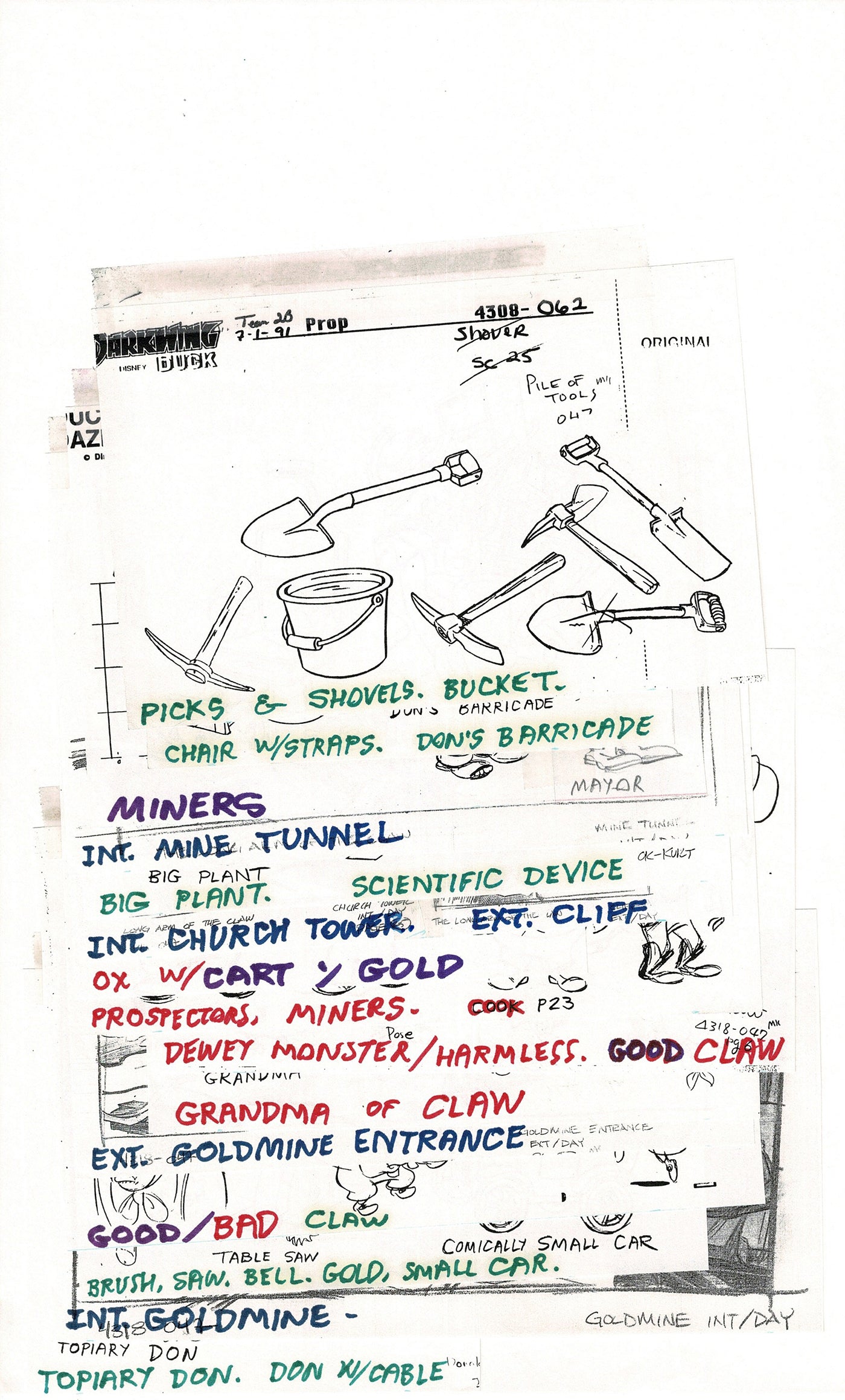 Ducktales Disney TV Production Model Copy Flipper from Animator Wendell Washer's Estate 1989 26