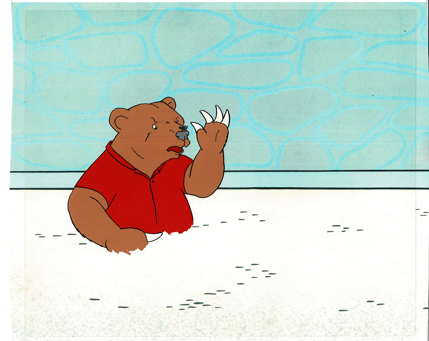 Bear and the Fly Cel and Drawing Production Animation Book by Paula Winter Cartoon by Daniel Ivanick 1985 B-26