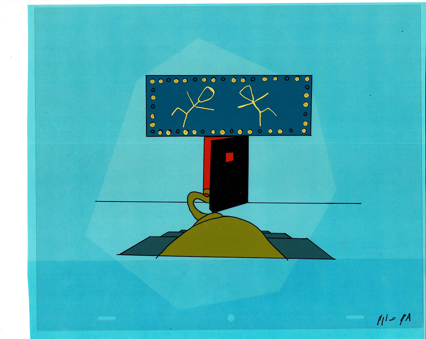 Sesame Street Cel and Drawing Detective Snake Production Cartoon The Coil Case Ivanick 1989 A-02