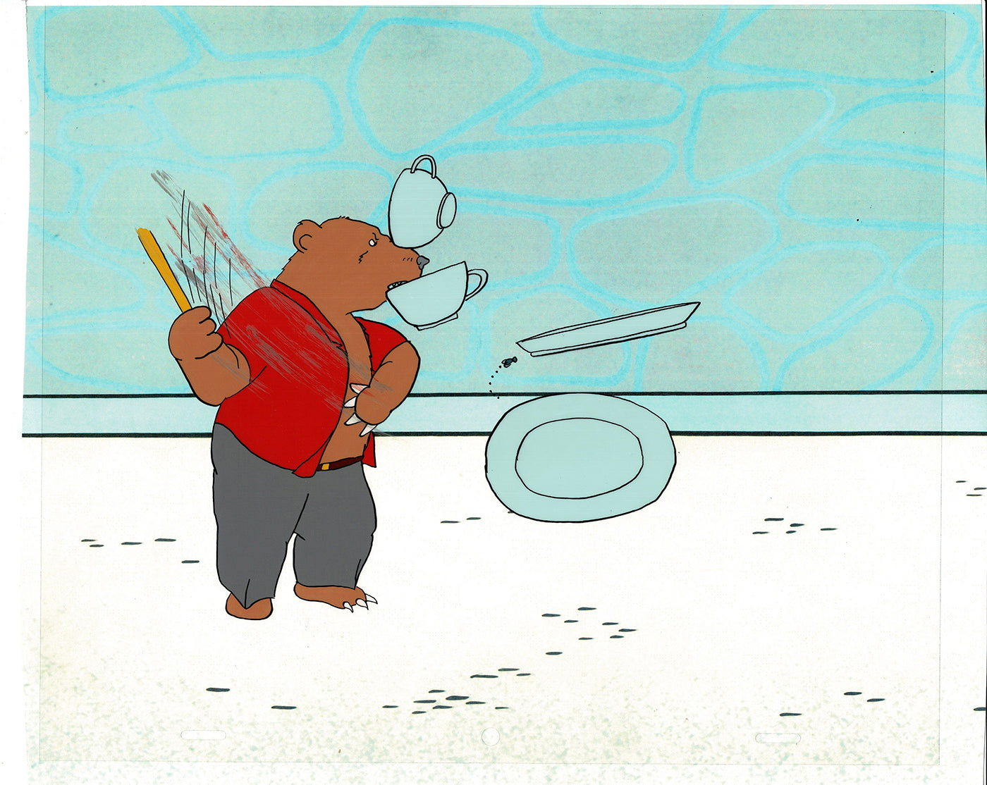 Bear and the Fly Cel and Drawing Production Animation Book by Paula Winter Cartoon by Daniel Ivanick 1985 C-02