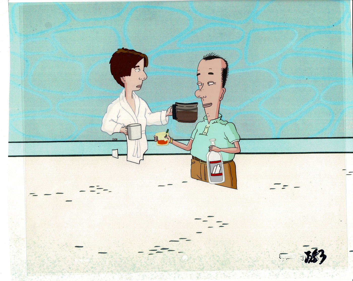 David Spade Production Cel and Drawing from Sammy Production TV Cartoon SNL Alum 2000 C-02