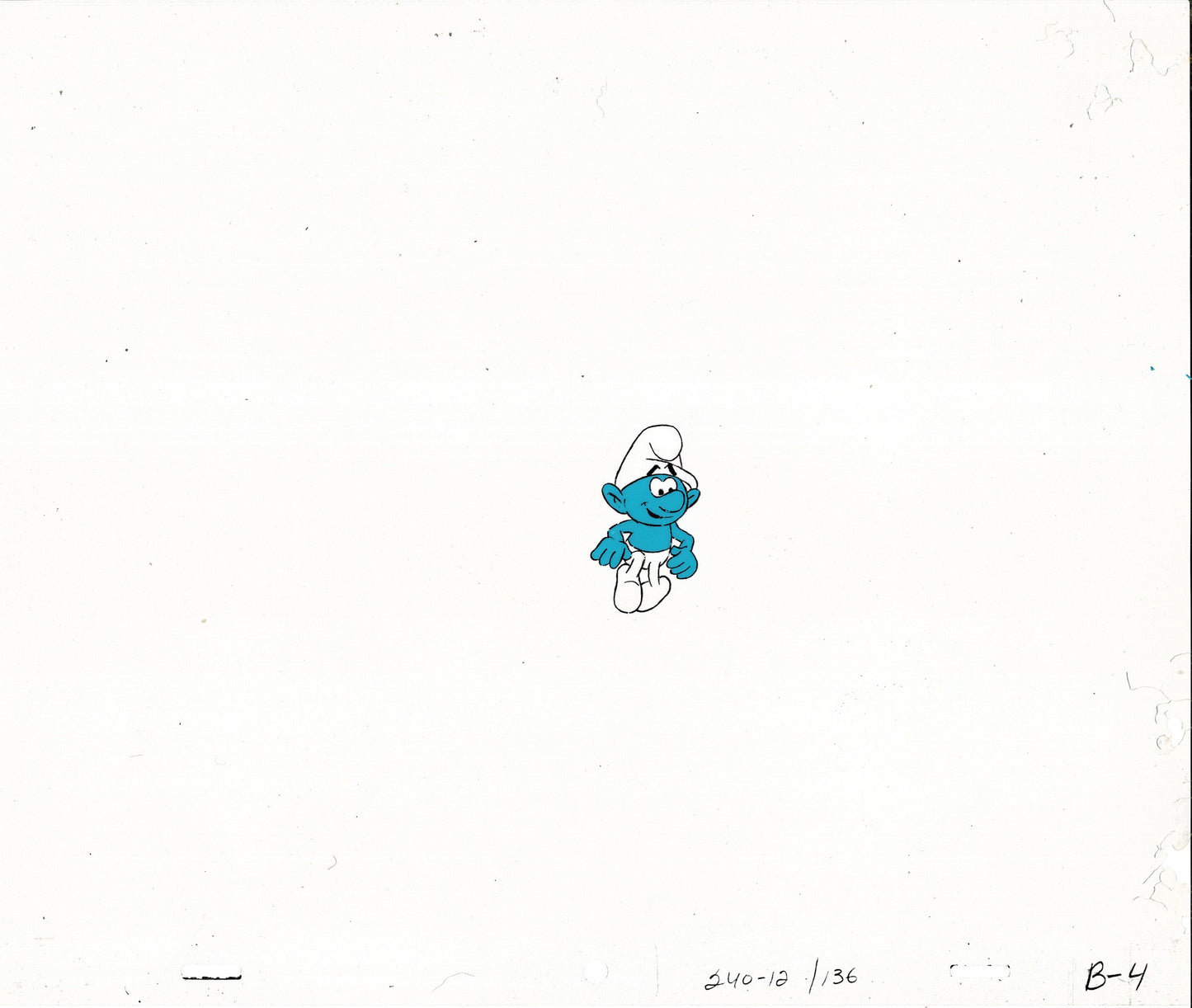 Smurfs Smurf Original Production Animation Cel Hanna Barbera 1980s m2